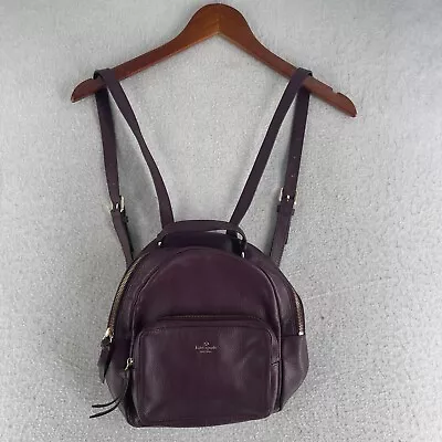 Kate Spade Mini Nicole Larchmont Avenue Backpack Plum Burgundy Purple Pebbled • $49.99