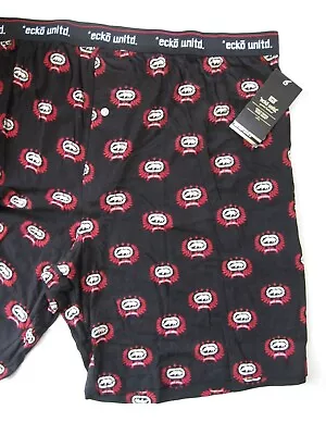 X23 Ecko Unltd NEW Men's Sports Waistband Black Rhino Logo Knit Sleep Shorts 2XL • $29.99