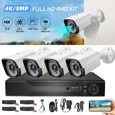 4CH H.265+ 1080P CCTV System Outdoor 5MP Lite Video DVR 4pcs 5MP Security Camera • $102.99