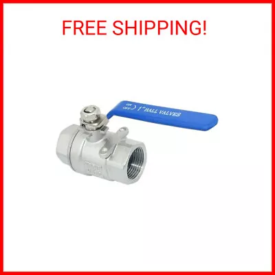 1  NPT Female SS 316 Stainless Steel Full Port Ball Valve Vinyl Handle WOG1000 • $16.43