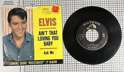 Elvis Presley 45 Record 47-8440 Ain't That Loving You Baby / Ask Me Coming Soon • $9.99