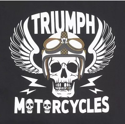 £37.66 • Buy NWT Triumph Motorcycles Mens Reckless Black T-Shirt Skull Sz Large MTSS22017
