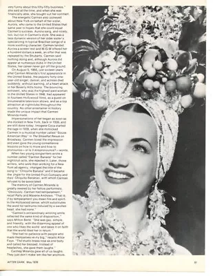 Carmen Miranda Magazine Photo Clipping 2 Page S1660 • $4.99