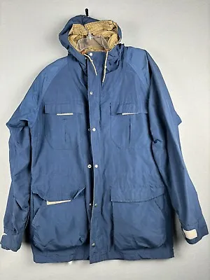 Vintage Sierra Designs 60/40 Parka Men’s M Blue Beige Hooded Nylon USA 2639 • $189