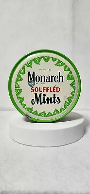 Vintage Monarch Souffled Mints Tin Candy Can • $8.99