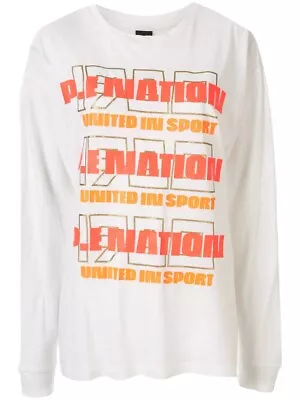 Minor Defect! Pe Nation Logo Print T-shirt Women's Long Sleeve Crew Tops XS-XL • $29.99