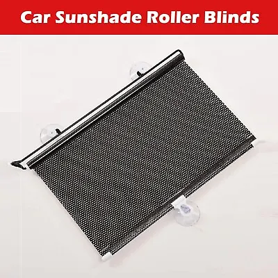 PVC Retractable Car Window Sun Shade Visor Windshield Roller Blind 125cm X 58cm • $20.99
