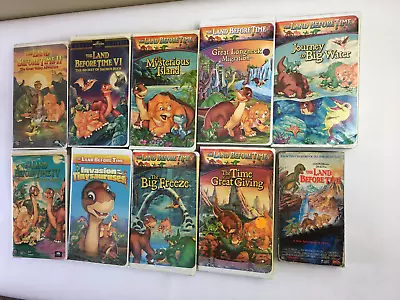 Land Before Time Movies 90s 2000s Animation VHS Video Cassette Tape Lot Of 10 • $19.99