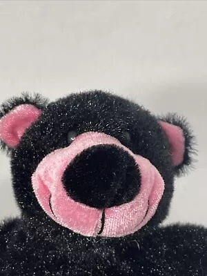 Hug Fun 5” Miniature Black Bear With Pink Details Plush  • $6.39