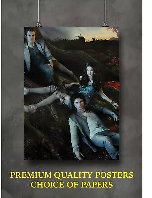 The Vampire Diaries TV Cast Large Poster Art Print Gift A0 A1 A2 A3 Maxi • £5.15