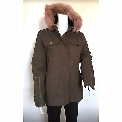 Ugg Convertible Field Parka -sherpa Lined -olive Brown -women’s Size L -new • $128.90