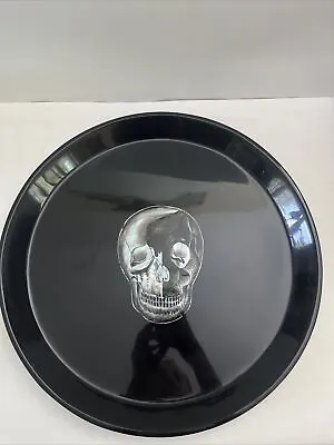 D. L. & Co Mother Of Pearl Skullery Black Skull Large Tray 18” • $81.25