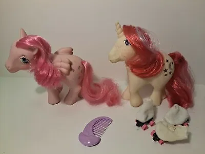 Vintage My Little Pony Moondancer &Heartthrob 1 Comb Rollerskates *read* • $10