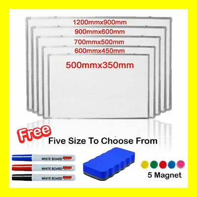 £75.79 • Buy Magnetic Whiteboard Small Large White Board Dry Wipe Notice Office School Home