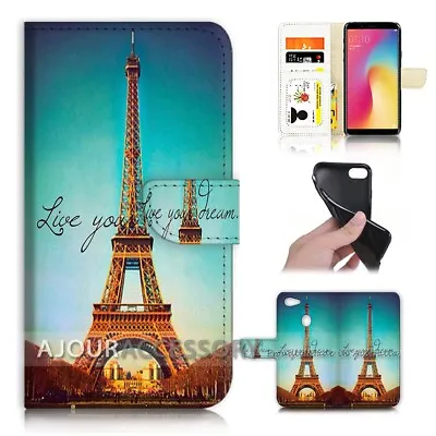 ( For Oppo A73 ) Flip Wallet Case Cover AJ40679 Eiffel Tower Paris • $12.99