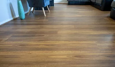 9mm SPC Hybrid Flooring 100% Waterproof 1.8m Long Planks- SPOTTED GUM • $3.49