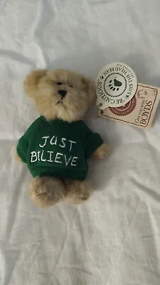 Boyds Bear Mini Message Just Believe 4  Plush New With Tags • $17.95