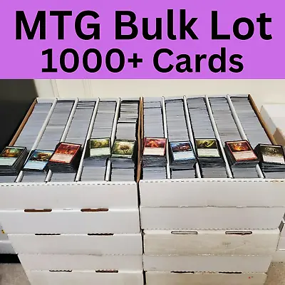 Magic The Gathering 1000 Unsorted Bulk Mtg Job Lot Cards - Many Rares + Holos • $44.14