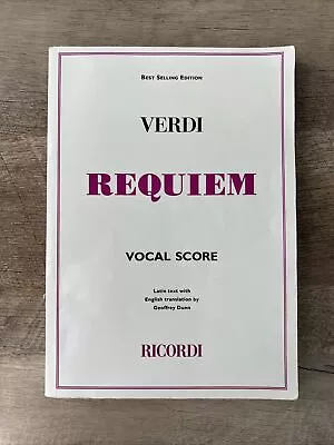 Requiem Giuseppe Verdi Vocal Score Songbook Music Instrument Chords Piano Keys • $8