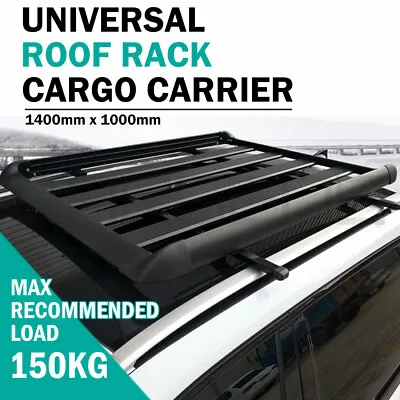 1.4M Aluminium Alloy Car 4WD 4x4 Roof Rack Basket Cargo Luggage Carrier Box Bar • $139.99