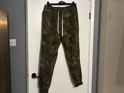 Polo Ralph Lauren Men Camouflage Cotton Blend Size M Jogger Sweatpants • £40