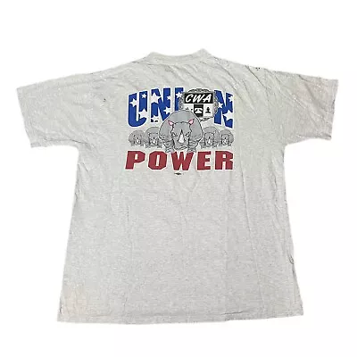 Vintage 90s Communications Workers Of America Labor Shirt Union Power Rhino CWA • $19.95