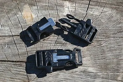 10 ~ 3/4   Paracord Buckles W/ Flint Fire Starter Striker & Whistle ***USA*** • $12.99