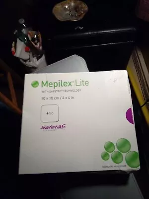 Mepilex Lite Silicone Thin Foam Dressing 4  X 4  Box Of 5 284190 • $11.99