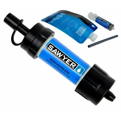 Sawyer Mini Water Filtration System - Blue - SP128 - Camping/Hiking/Trekking • $101.02