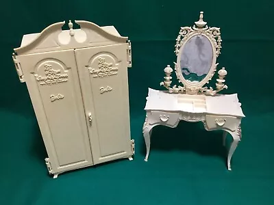 $75 • Buy Vintage Set Barbie Suzy-goose Wardrobe Armoire & Vanty Dresser 1963