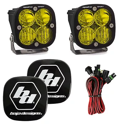 Baja Designs Squadron Sport Driving/Combo Amber LED Lights Pair W/ Rock Guards • $280.85