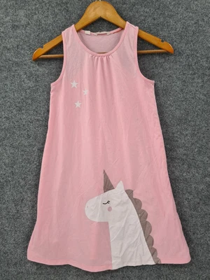 $14.95 • Buy Country Road Girl Dress Size 10-11 Pink Unicorn Print Round Neck Sleeveless