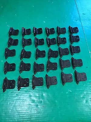 Vintage Lot Of 30 Colonial Style Cabinet Door Hinges Black Self Closing Reclaime • $39.95