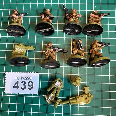 Warhammer 40k Vintage 9 Metal Imperial Guard Cadian Troops Squad (no Sgt) OOP • $62.16