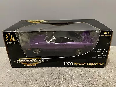 ELITE Edition  ~ Plum Crazy Purple 1970 PLYMOUTH SUPERBIRD American Muscle 1:18 • $174.95