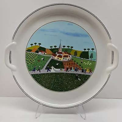 Villeroy And Boch Design Naif 12 Inch Wedding Scene Cake Plate With Handles • $47.25