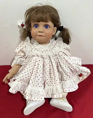 Virginia Ehrlich Turner Dolls Large   Doll Brown Curly Hair Eyes Vinyl • $450