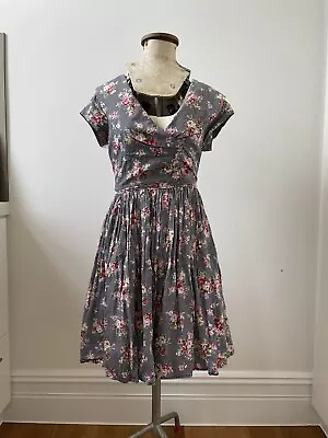 1950s Retro Vintage Style Cherry Blossom Fit And Flair Dress • $40