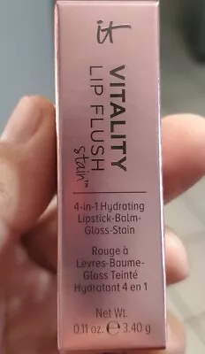 It Cosmetics Rose Flush Vitality Lip Flush Stain 4-In-1 Hydrating-Balm-Gloss-Sta • $16