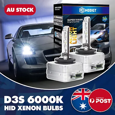 2pc D3S Xenon White Bright HID Bulb Replacement For Osram Phillips 6000k 35W • $51.40