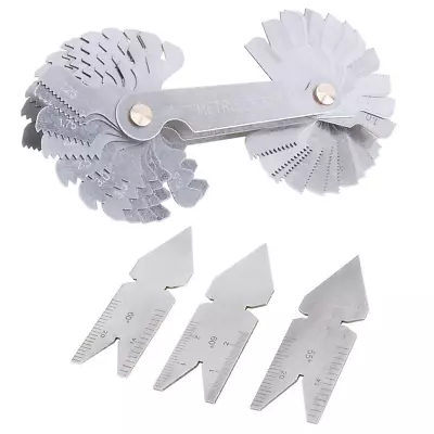 Screw Thread Pitch Cutting Gauge Tool Set Stainless Steel Centre Gage With 55 D • $21.20