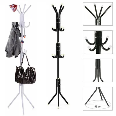 Coat Stand Garment Rack Metal Coat Jacket Umbrella Hanger Standing Hook Rack Uk • £12.99