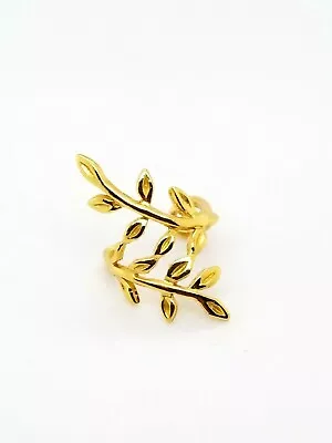 Jesper Nielsen 925 Sterling Silver Gold Plated Vine Leaf Ear Cuff (0.6g) • $18.42