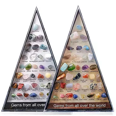 36pcs Gem Rock Specimen W/ Collection Box Geology Gem Kit Kids Education • $12.99