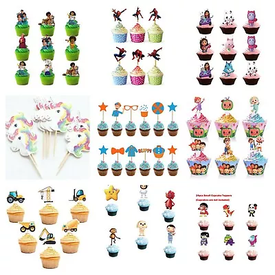 12PCS Kids Themed Cupcake Toppers Party Cake Toppers Picks. • £3.99