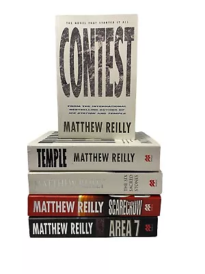 5 X Matthew Reilly Large Paperback Bundle Contest Temple Area 7 Scarecrow • $47.98