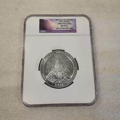 2012 Hawaii Volcanoes Np Atb Early Release 5 Oz. Silver Ngc Ms69 Pl  • $724.99