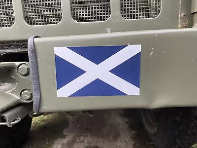 2x Military Land Rover St Andrews Cross Scotland Flag Stickers Wolf Wmik Snatch • £4.69