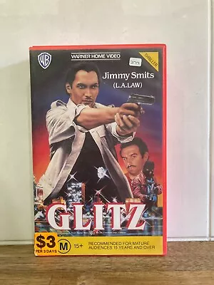 GLITZ Jimmy Smits Movie BETA BETAMAX BETACORD Big Box Former Rental TRHILLER • $29.95