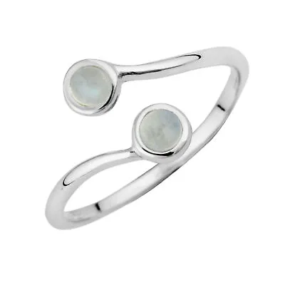 Sterling Silver Adjustable Double Stone Ring • £20